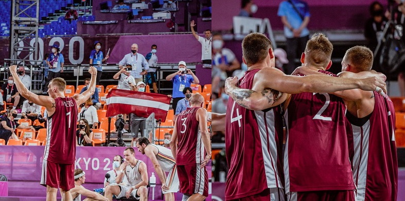 Latvija triumfuoja: trijulių rinktinė iškovojo olimpinių žaidynių auksą